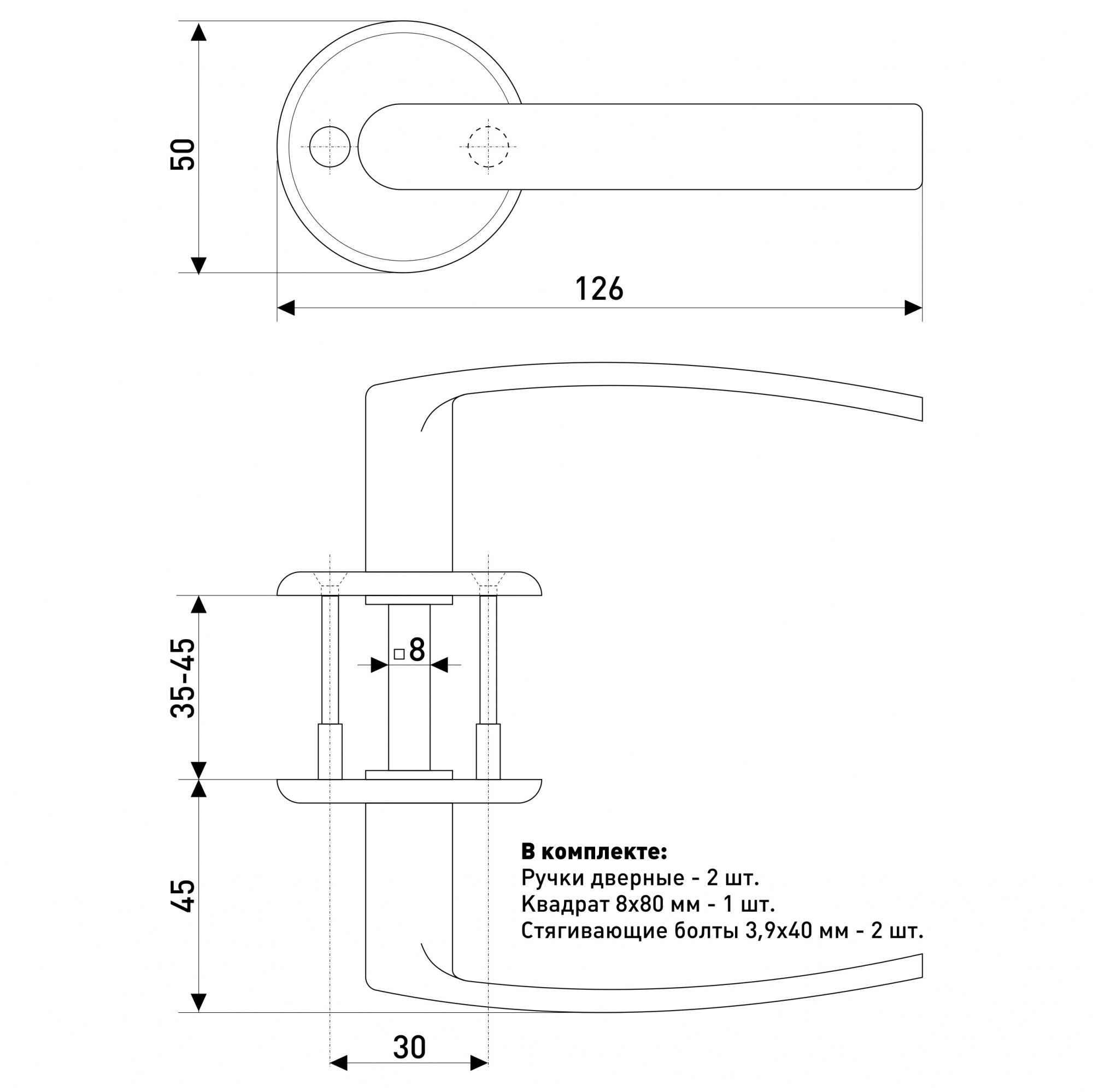 Ручка для финских дверей SOLLER 16/001 золото