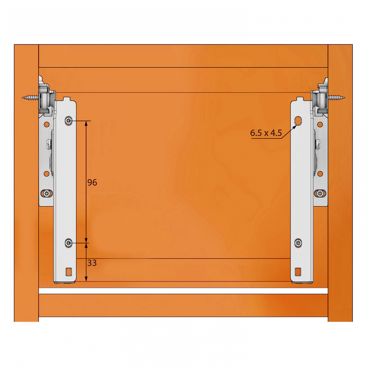 Металлобокс 450мм Н-150мм (белый)