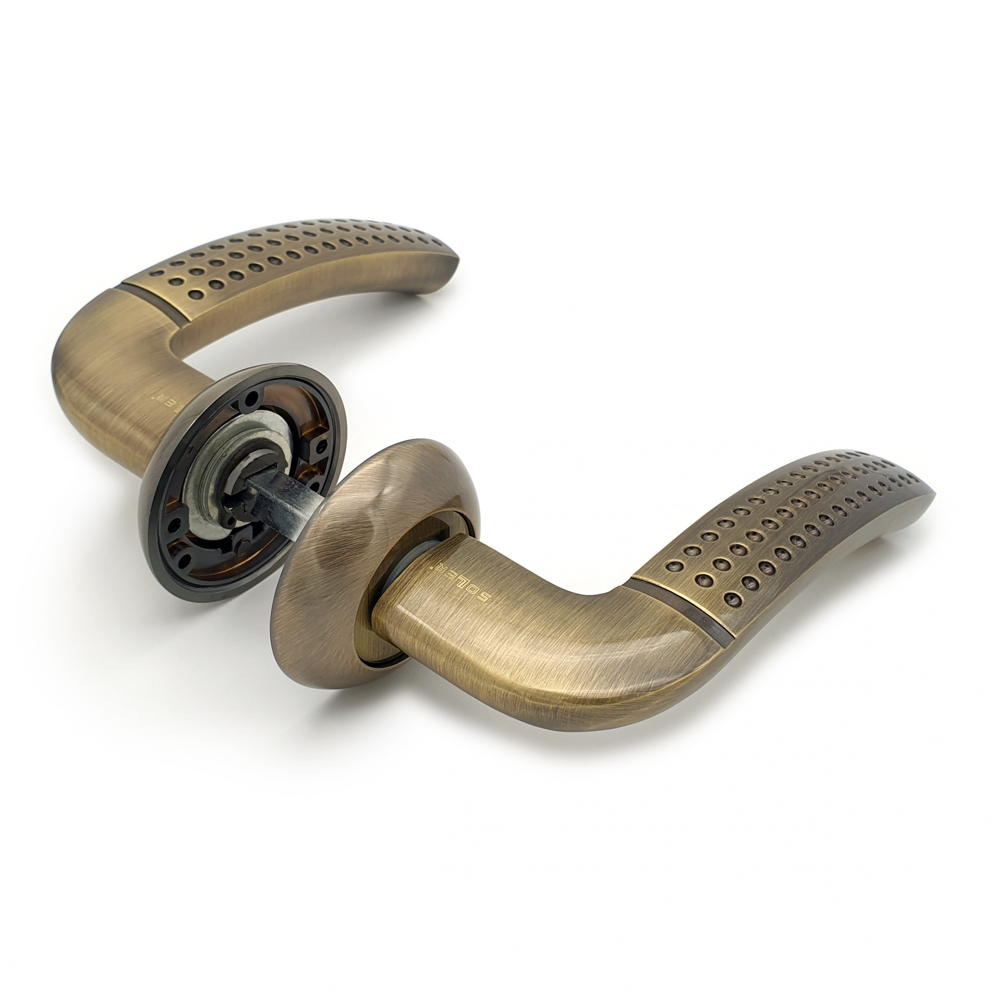 Комплект дверных ручек SOLLER ZY-503 AB бронза