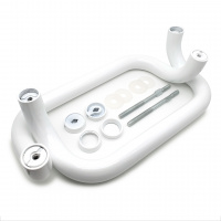 Ручка-скоба дверная 300 мм белая алюминиевая