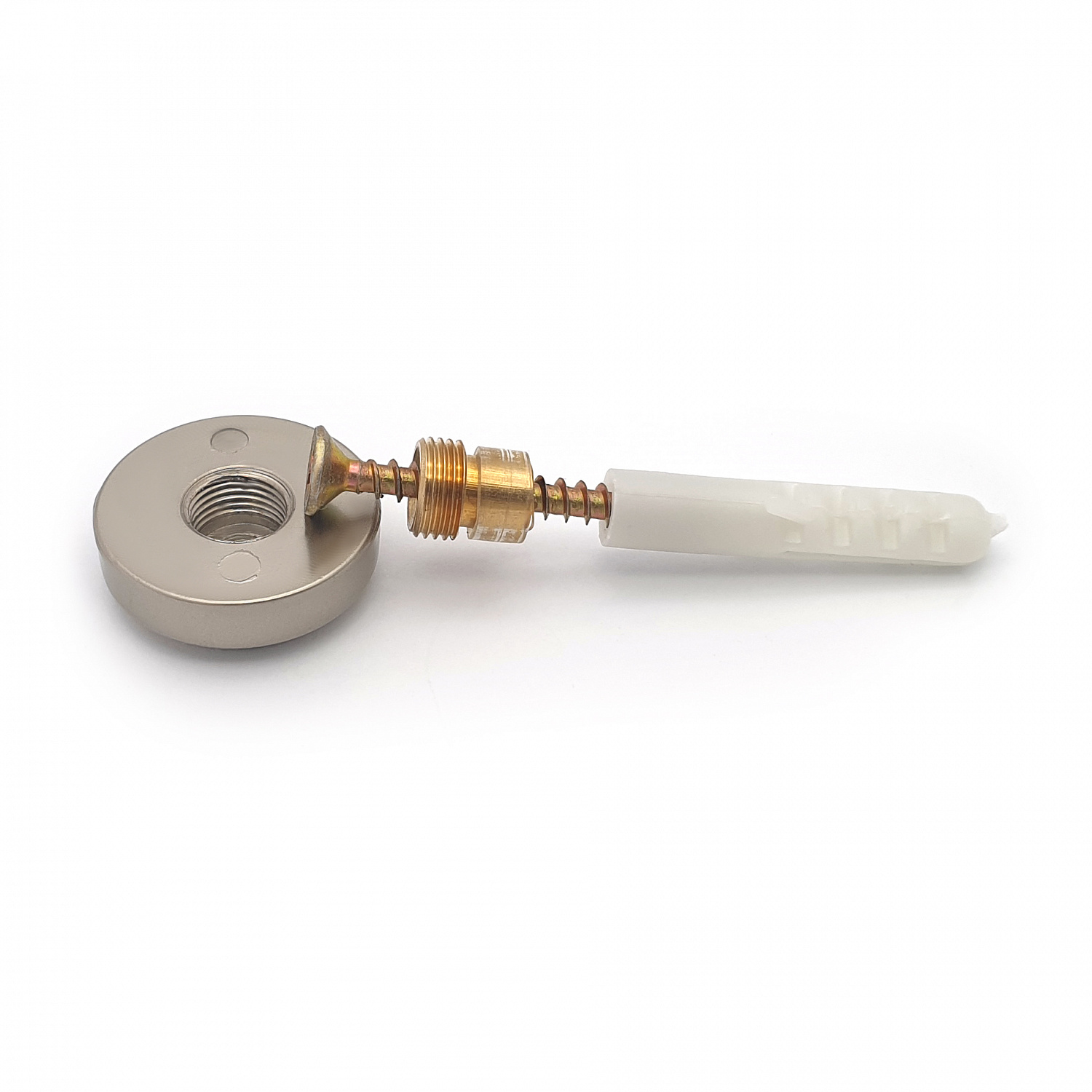 Зеркалодержатель (универсальный до 6 мм) под сверление SOLLER 160 d-22 мм сатин крепеж в комплекте