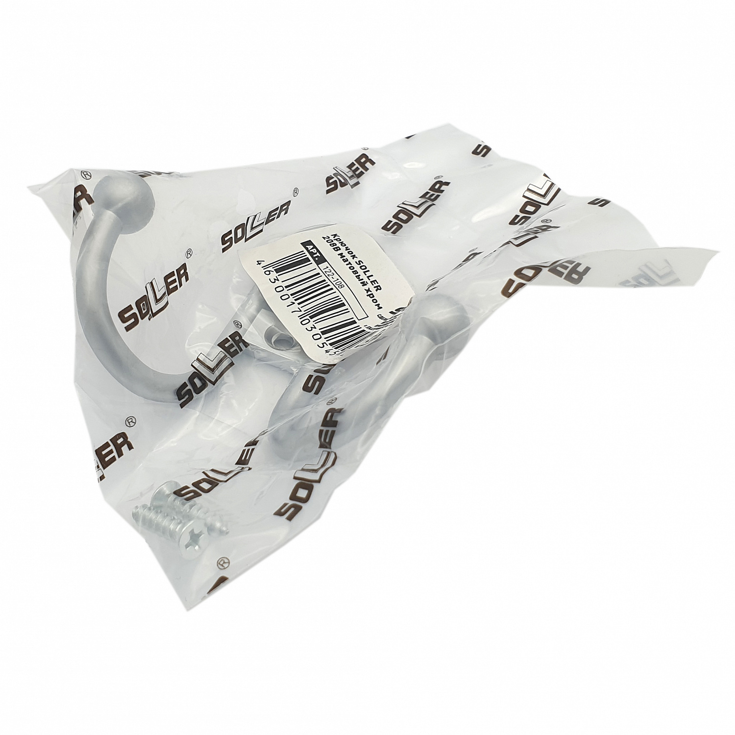 Крючок SOLLER 208В матовый хром