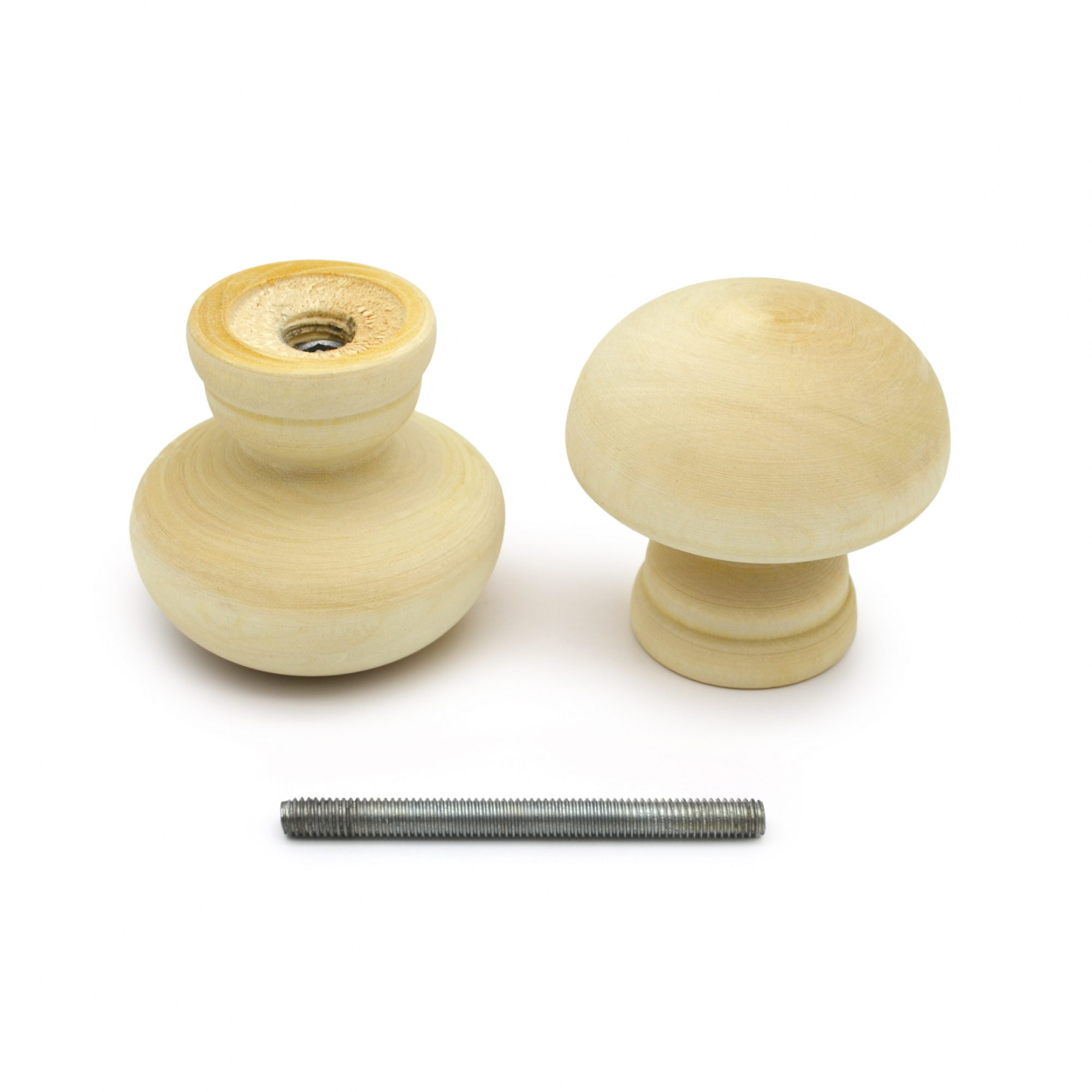 Ручка-кнопка большая Классика банная деревянная