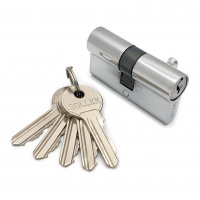 Механизм цилиндровый SOLLER F5 хром 60мм, 5 ключей (25+10+25) Zn.S