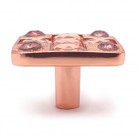 Ручка-кнопка мебельная SOLLER 873-К медь глянцевая RG со стразами