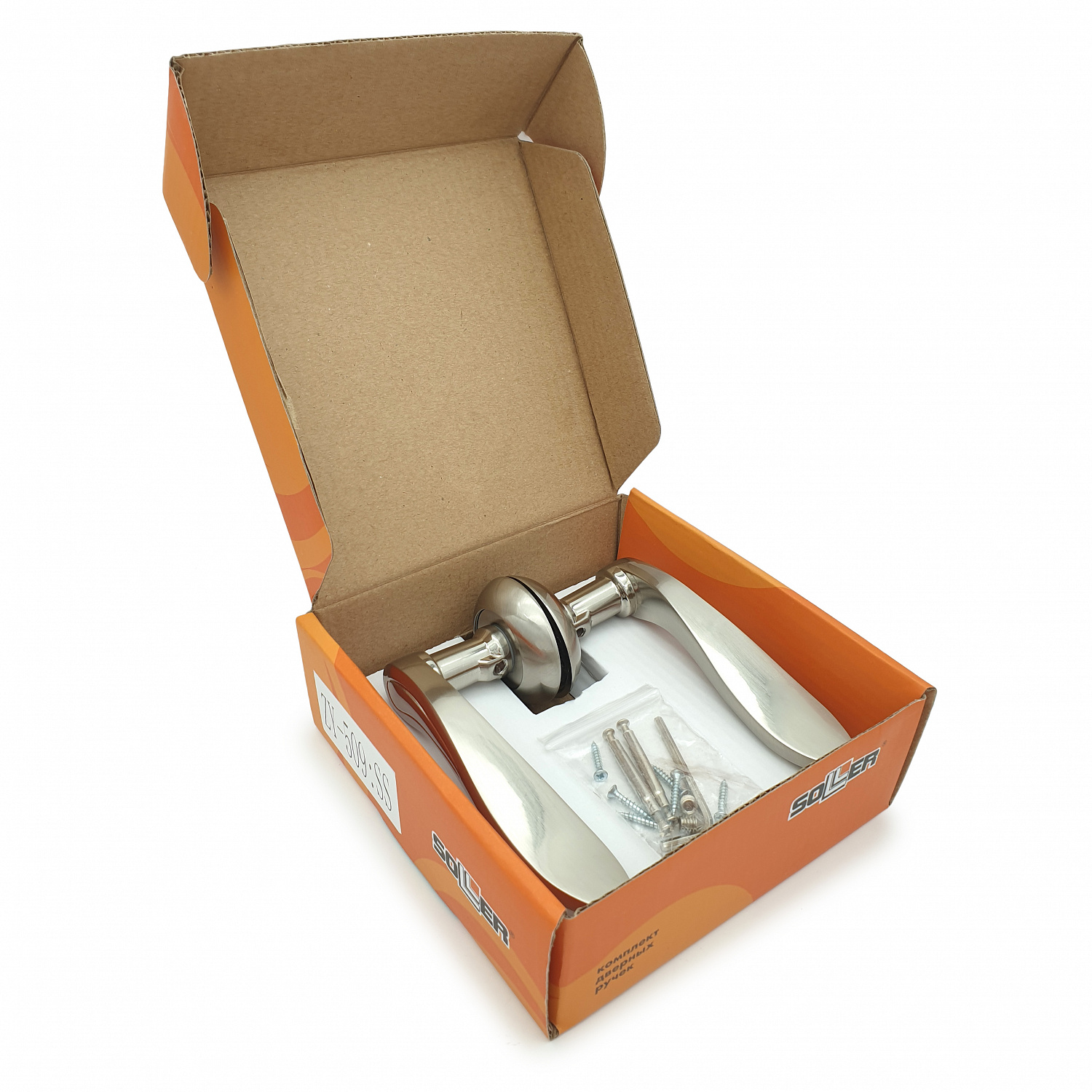 Комплект дверных ручек SOLLER ZY-509 SS матовый никель