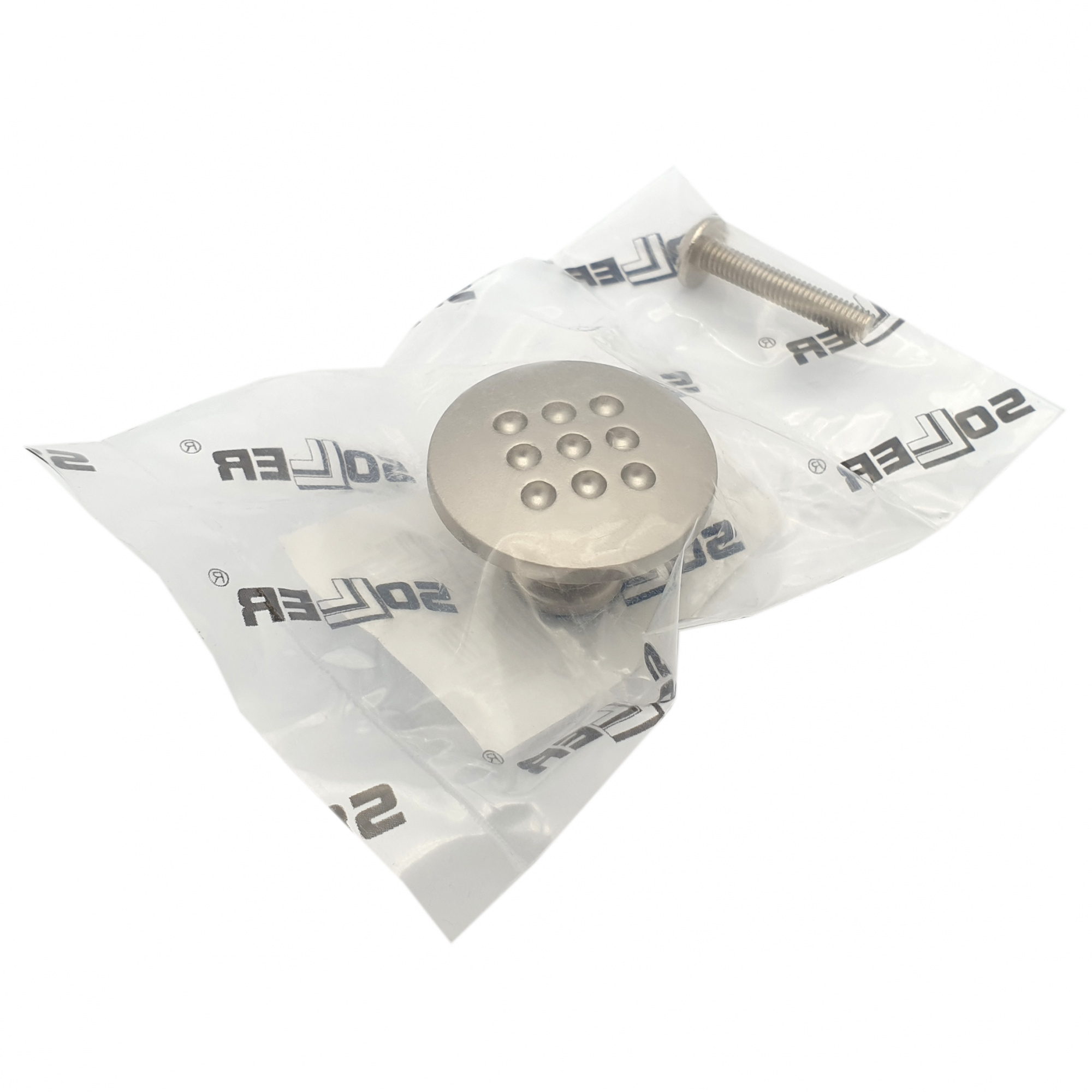 Ручка-кнопка мебельная SOLLER 507 сатин d-30 мм