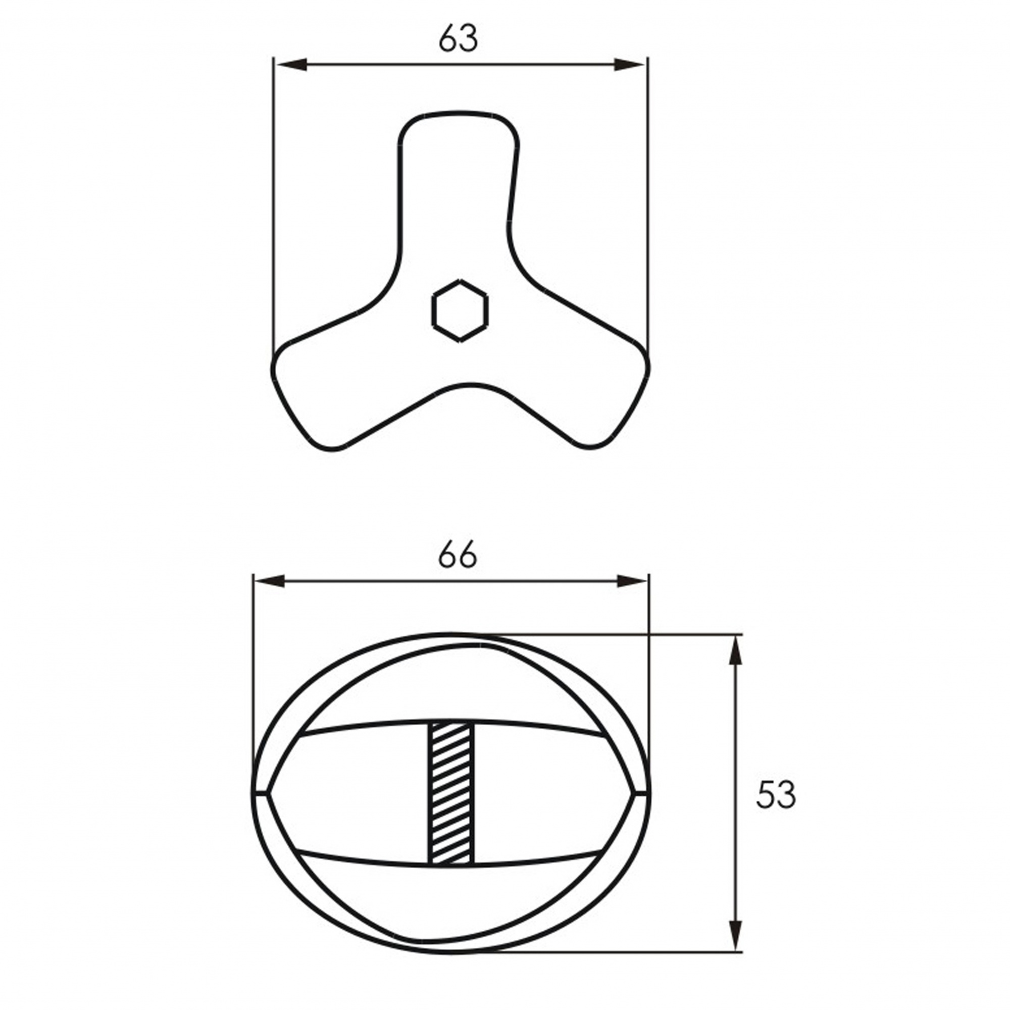 Крепеж тройной правый краб SOLLER R-2 DX d-25 мм