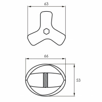 Крепеж тройной правый краб SOLLER R-2 DX d-25 мм