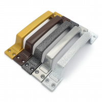 Ручка-скоба дверная РС-100-4 антик/белое серебро (литьё, ЦАМ)