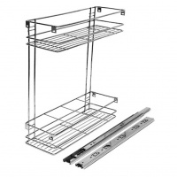 Бутылочница 2-х уровневая SOLLER 200 мм 444*150*470 мм с полным выдвижением