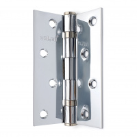 Петля дверная прямая 4" SOLLER хром (сталь 100*70*2)