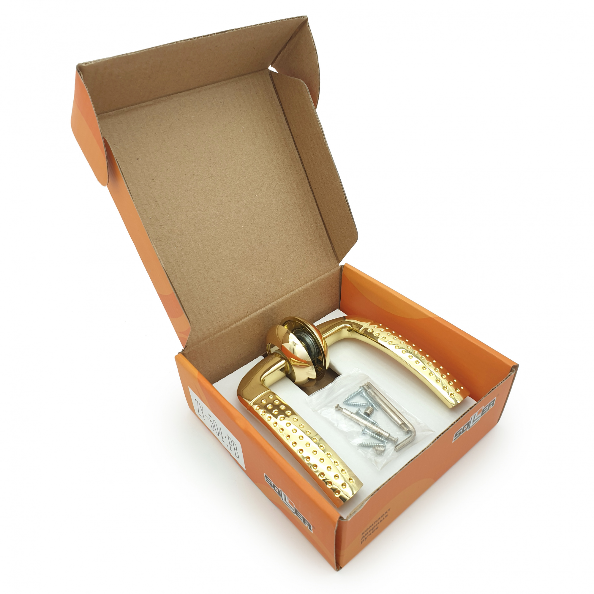 Комплект дверных ручек SOLLER ZY-504 PB золото