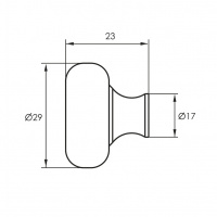 Ручка-кнопка мебельная SOLLER 14 ZY матовый хром d-29 мм