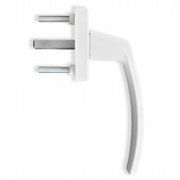 Ручка для пластиковых окон Плутон (Виктория) белая 8-ми позиционная