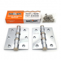 Петля дверная прямая 3" SOLLER хром (сталь 75*65*2,5)