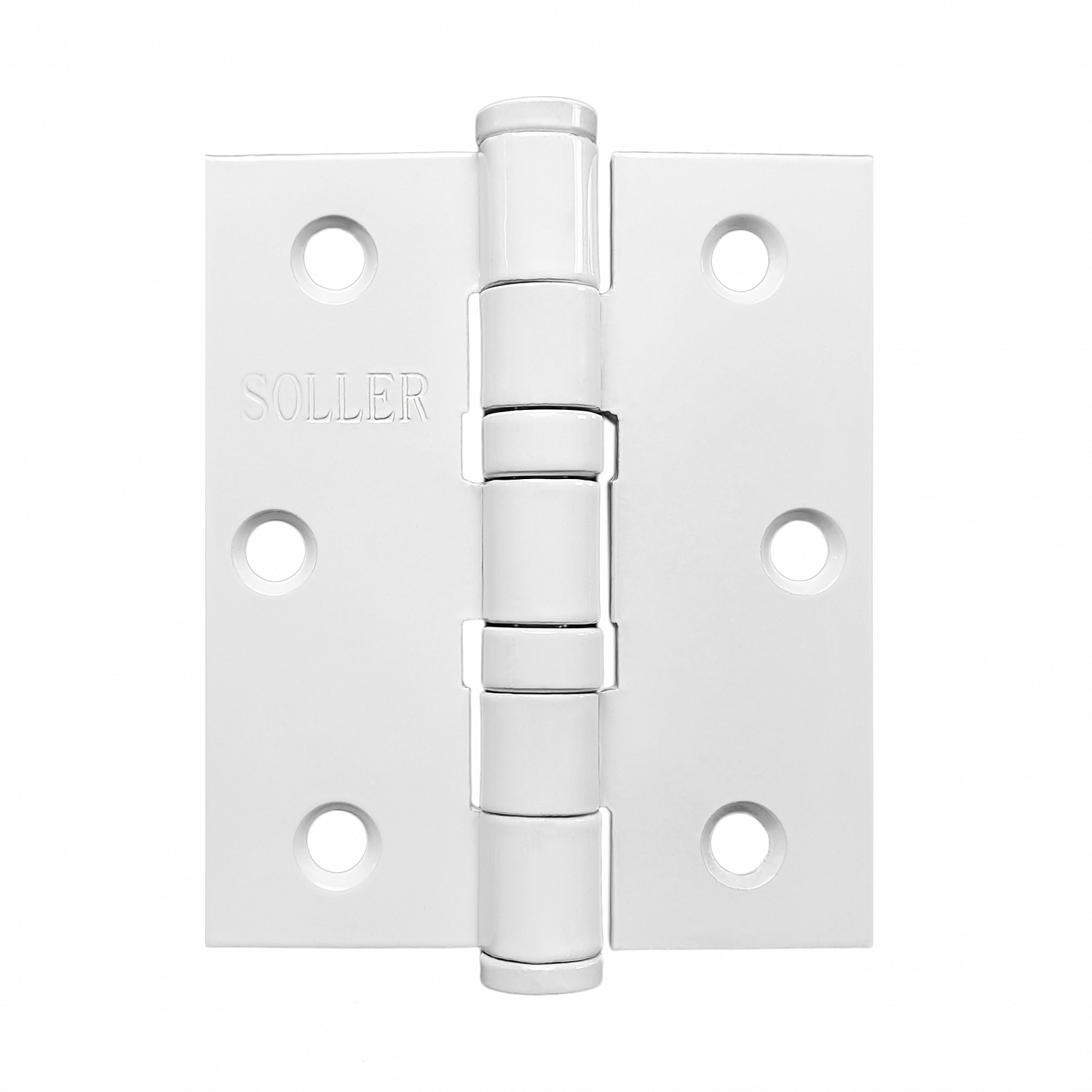 Петля дверная прямая 3" SOLLER белая (сталь 75*65*2,5)