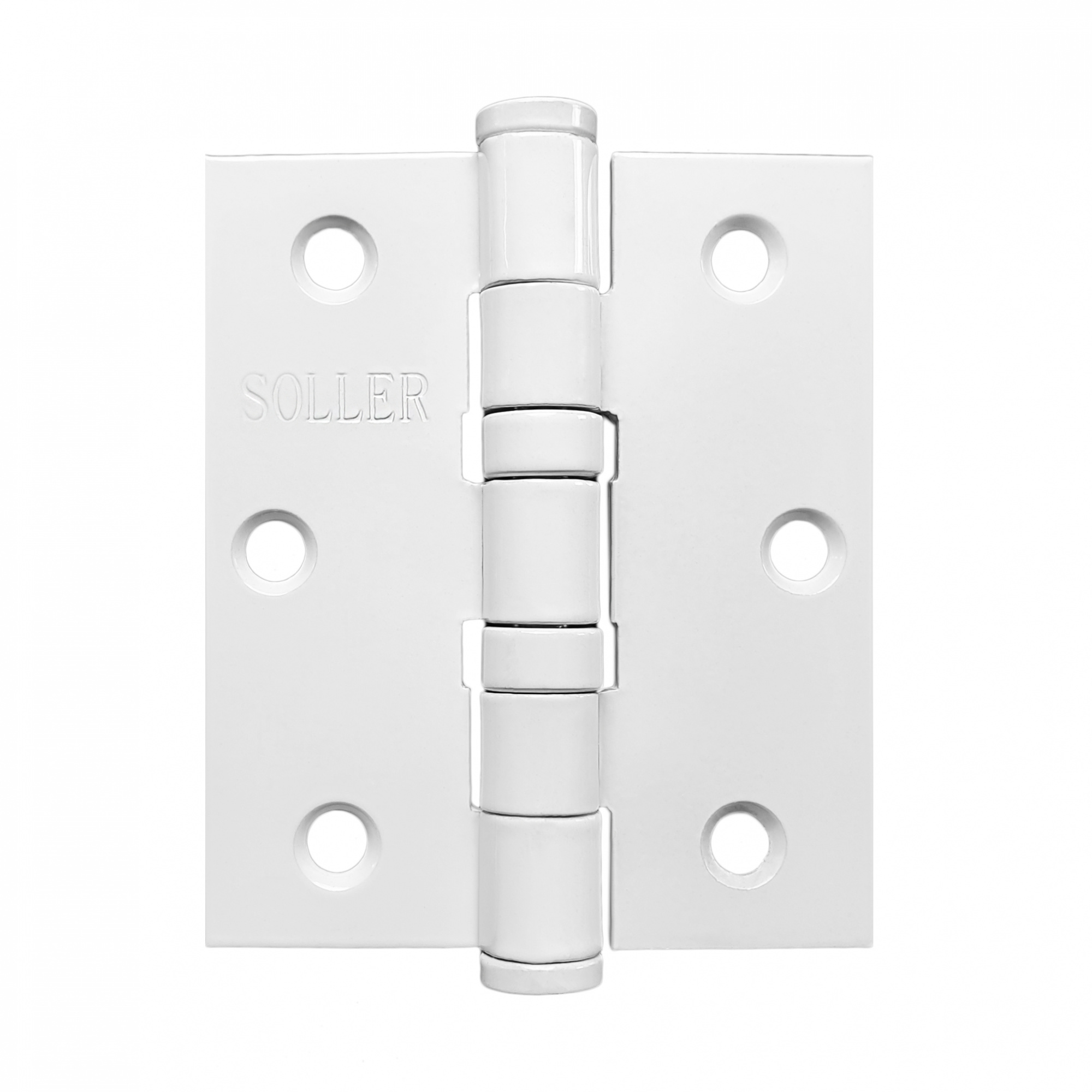 Петля дверная прямая 3" SOLLER белая (сталь 75*65*2,5)