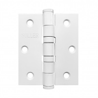 Петля дверная прямая 3" SOLLER белая (сталь 75*65*2,5)