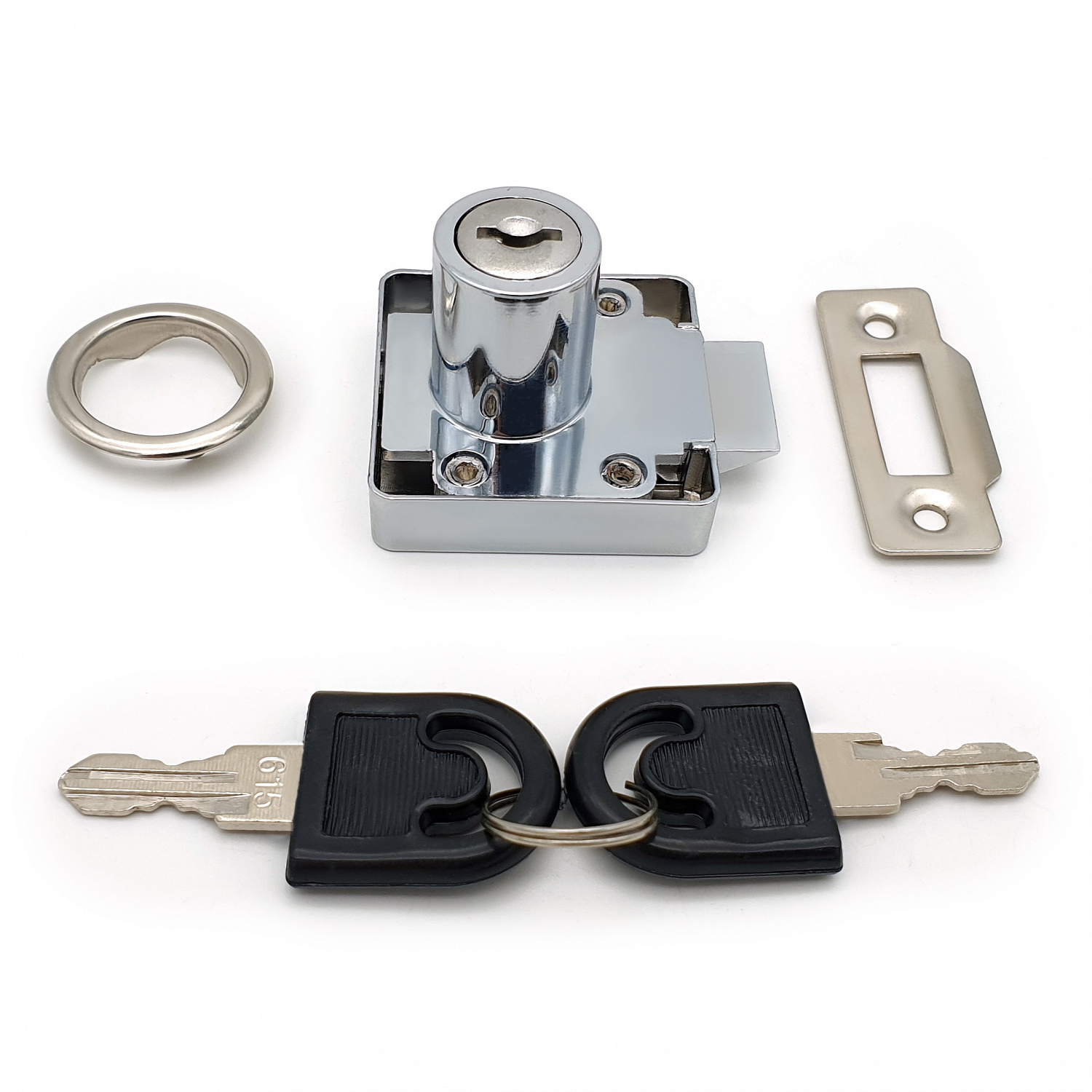 Замок мебельный SOLLER 338-22Ц-XF хром 