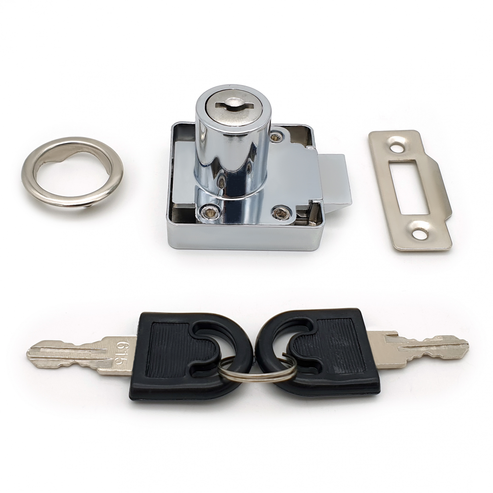 Замок мебельный SOLLER 338-22Ц-XF хром 