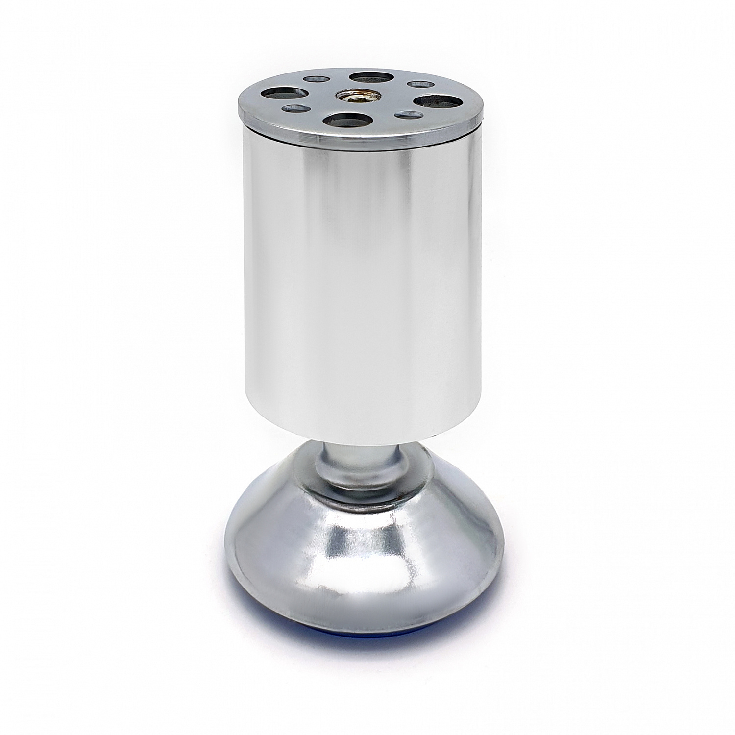 Опора мебельная регулируемая SOLLER 001А 50*100 мм глянцевый хром алюминий