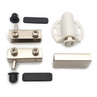 Комплект фурнитуры для 1-ой стеклянной двери SOLLER никель