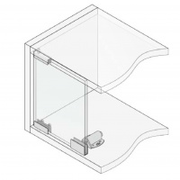 Комплект фурнитуры для 1-ой стеклянной двери SOLLER золото