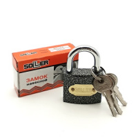 Замок навесной SOLLER 364-38HG 37 мм цилиндр из латуни