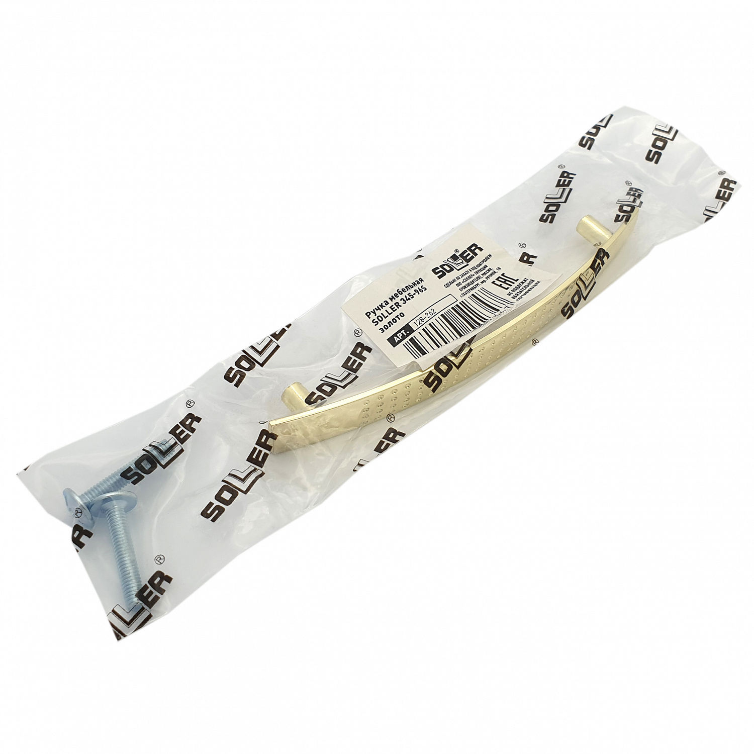 Ручка мебельная SOLLER 345-96S золото