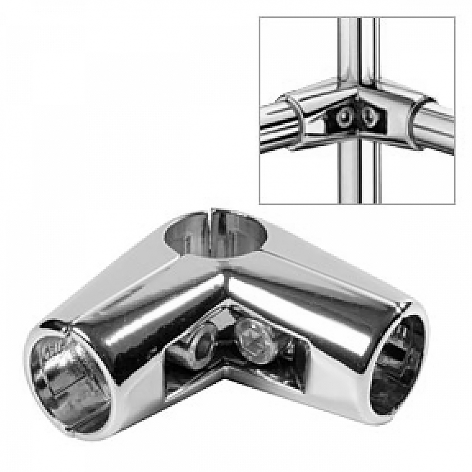  Крепёж неповоротный 4 направления SOLLER UNO 04 d-25 