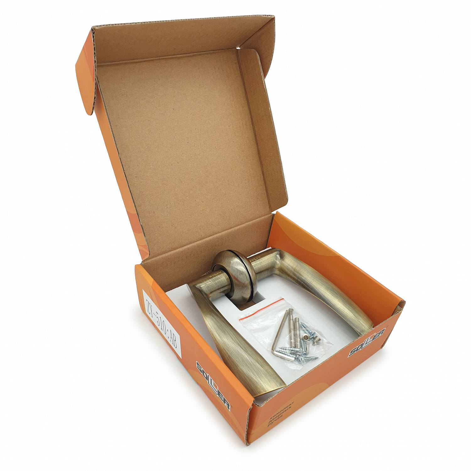 Комплект дверных ручек SOLLER ZY-510 AB бронза