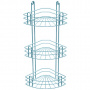 Полка для ванной угловая 3-х ярусная, радиальная глубокая, цинк (вку-3.3.3)