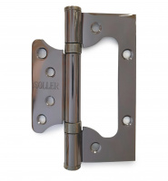 Петля дверная накладная 4" SOLLER  кофе глянец (сталь 100*75*2) бабочка без врезки 