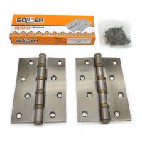 Петля дверная прямая 4" SOLLER бронза (сталь 100*70*2,5)