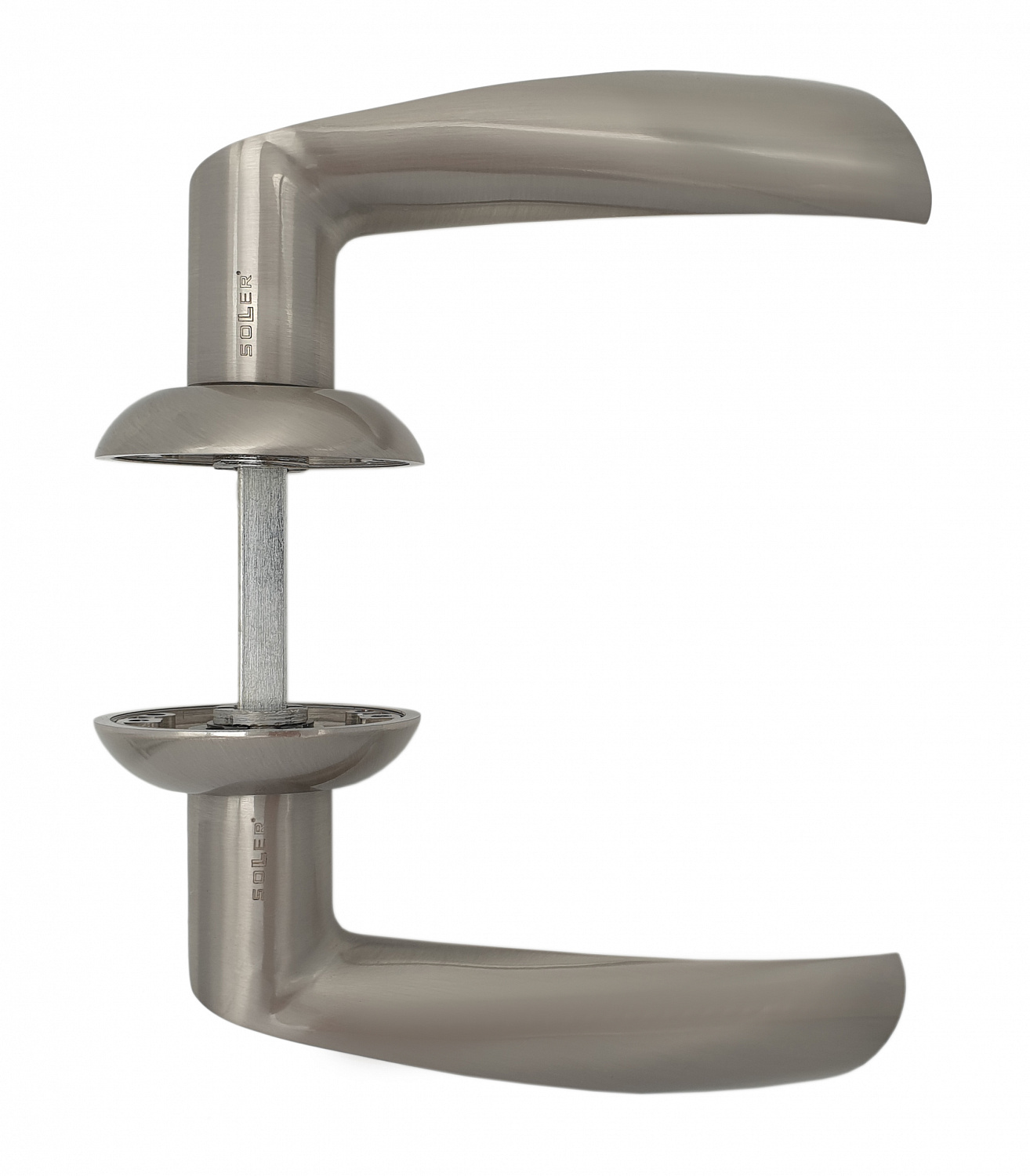 Комплект дверных ручек SOLLER ZY-510 SS матовый никель