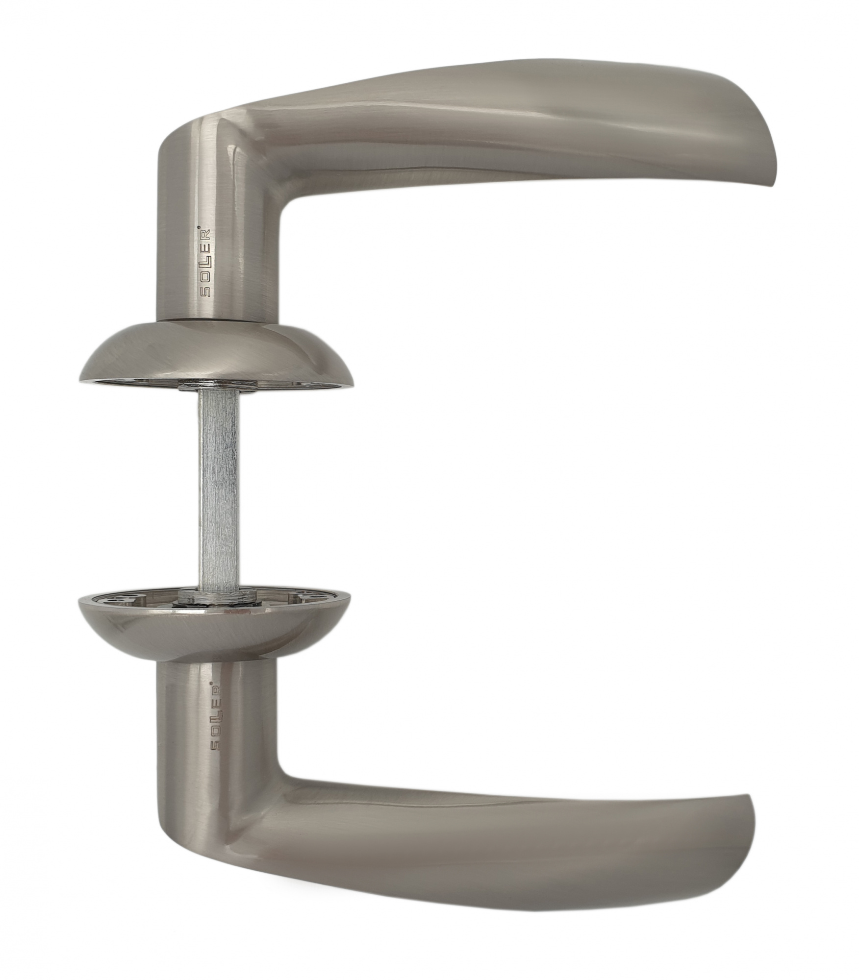 Комплект дверных ручек SOLLER ZY-510 SS матовый никель