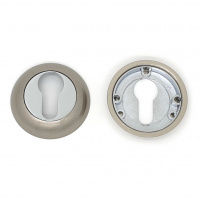 Накладка на цилиндровый механизм (ключевина) SOLLER ET-02 CP/SS хром/сатин