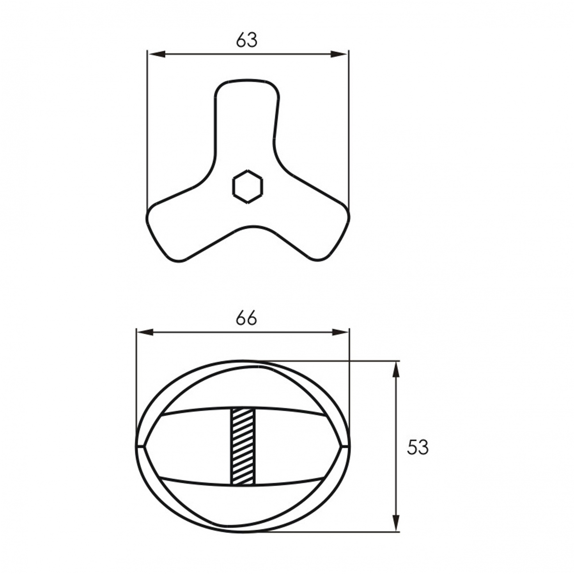 Крепеж тройной левый краб SOLLER R-2 SX d-25 мм