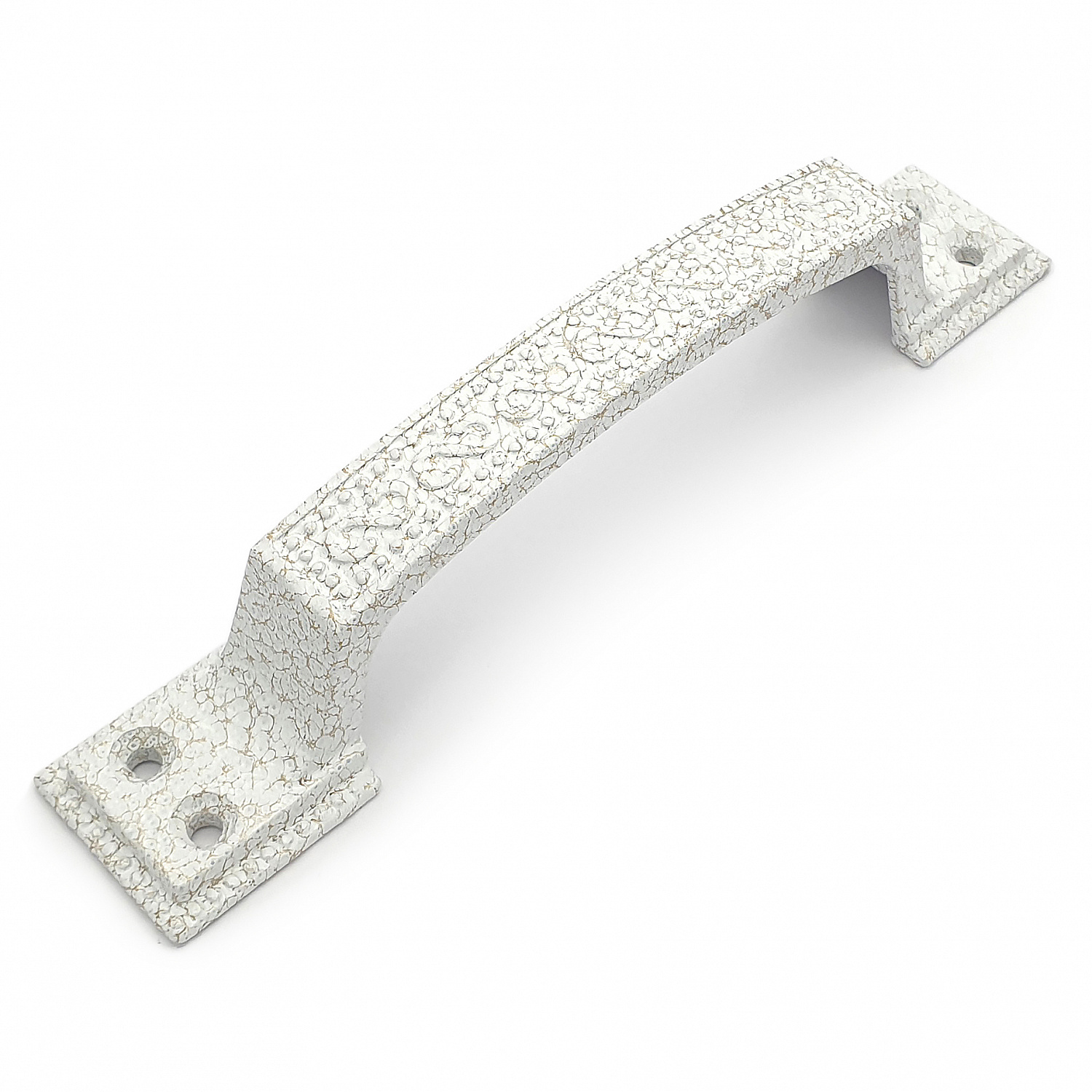 Ручка-скоба дверная РС-100-1 антик/белое золото (литьё, ЦАМ)