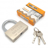 Замок навесной SOLLER Extra 801-80HD сатин 