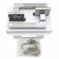 Комплект дверных ручек SOLLER KR-82AE8S сатин/хром 