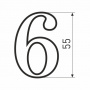 Цифра пластиковые SOLLER №6
