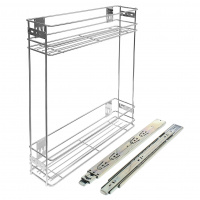 Боковая выдвижная корзина SOLLER Д-150 мм 470*110*480 мм с полным выдвижением с доводчиком