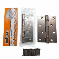 Петля дверная прямая 4" SOLLER медь (сталь 100*70*2)