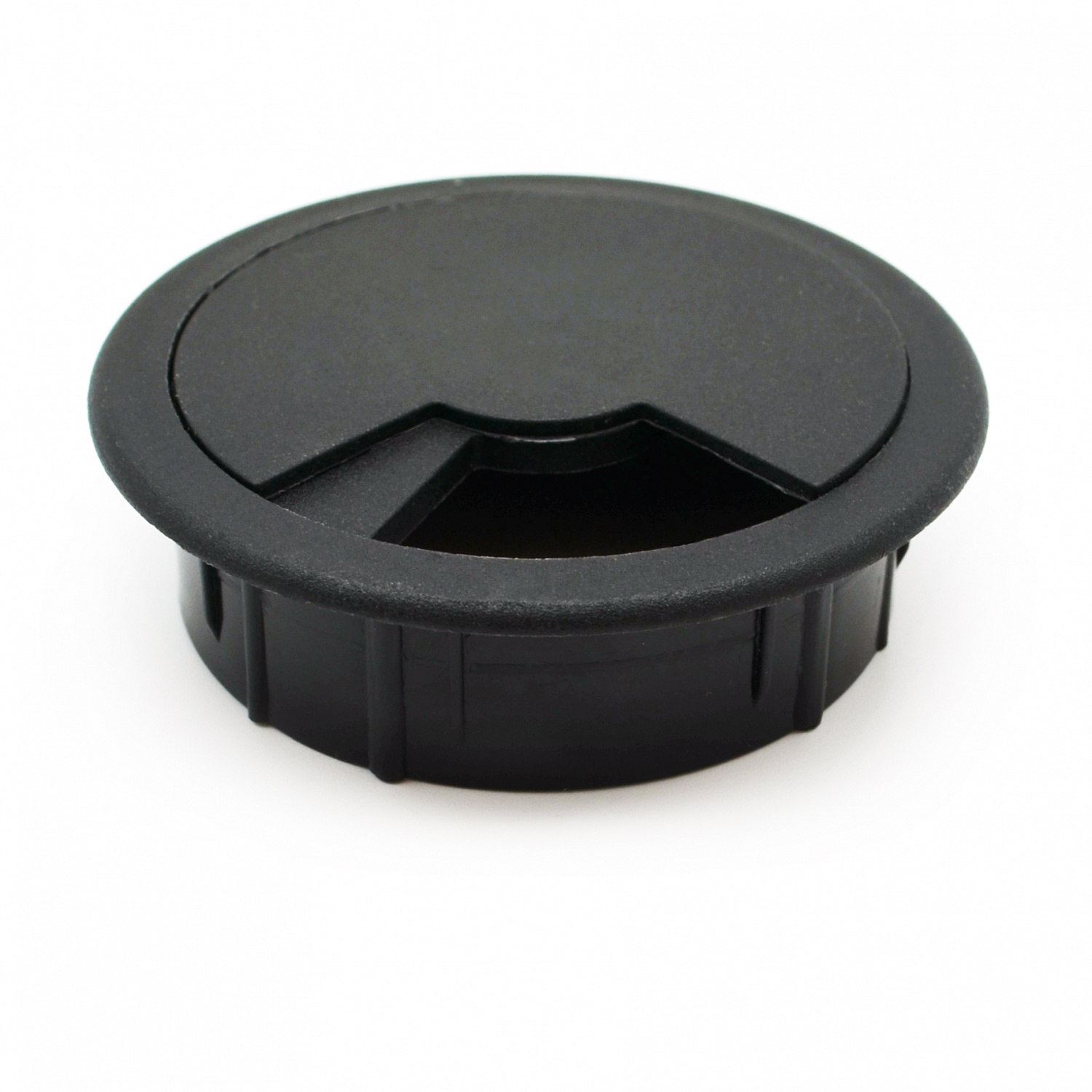 Розетка черная для компьютерного стола d-60 мм