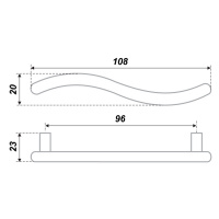 Ручка мебельная SOLLER 237-96 золото