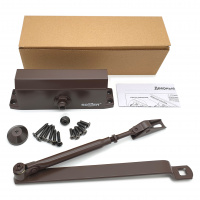 Доводчик дверной SOLLER №302 коричневый для дверей весом 40-50 кг