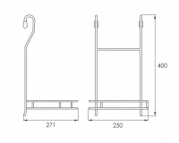 Полка угловая SOLLER KS-2020 271*250*400 мм