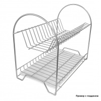 Тарелосушка настольная Люкс хром без поддона 400*350 мм